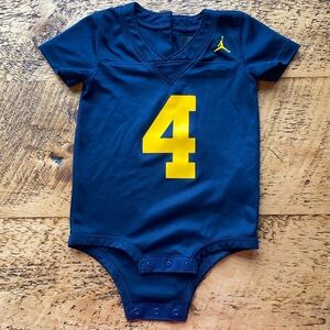 Michigan football jersey onesie, 6mo
